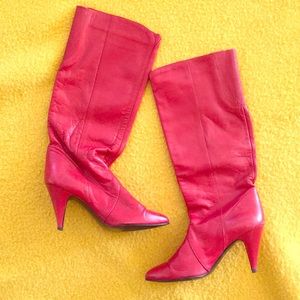 Vintage (late ‘90s) Red Enzo Boots, Size 7